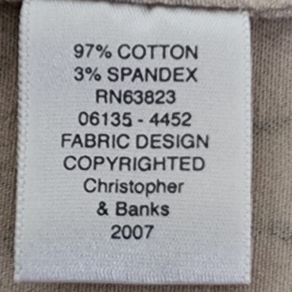 Christopher & Banks Tan Stretch Dog Print Jacket Women's Size Small 2007 - Picture 13 of 13